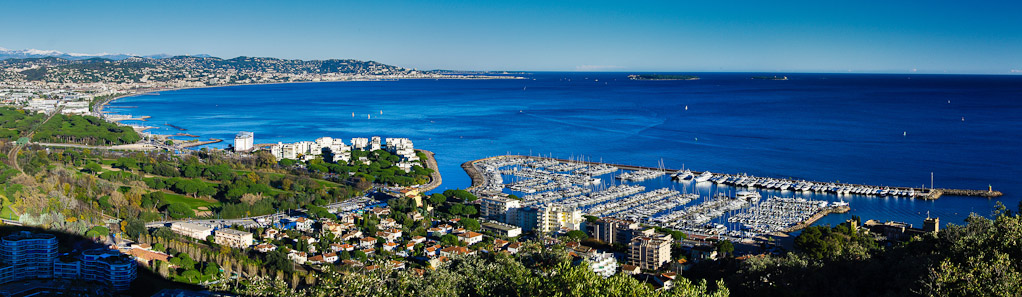 Photographie Panoramique - France - Côte d'Azur - Mandelieu - Cannes - Iles de Lerins