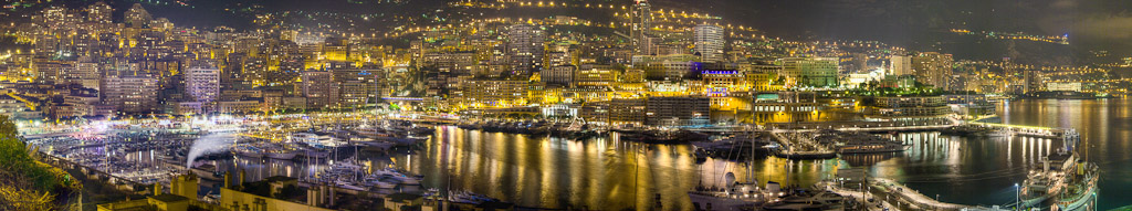Photographie Panoramique - France - Côte d'Azur - Monaco - Port et PRINCIPAUTE (1)