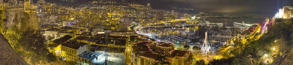 Photographie Panoramique - France - Côte d'Azur - Monaco - Port et PRINCIPAUTE (2)