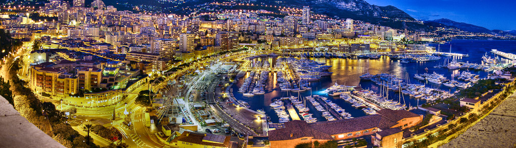 Photographie Panoramique - France - Côte d'Azur - Monaco - Port et PRINCIPAUTE (5)