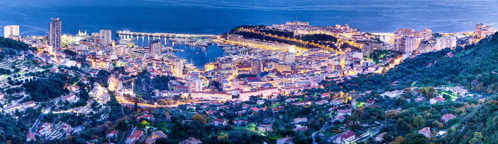 Photographie Panoramique - France - Côte d'Azur - Monaco depuis la Turbie (1)