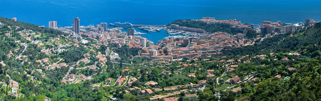 Photographie Panoramique - France - Côte d'Azur - Monaco depuis la Turbie (2)